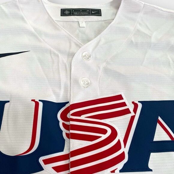 Nike WBC 2023 Team USA Blank White Jersey Mens size Small T770-07TS New - Picture 6 of 11